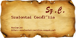 Szalontai Cecília névjegykártya